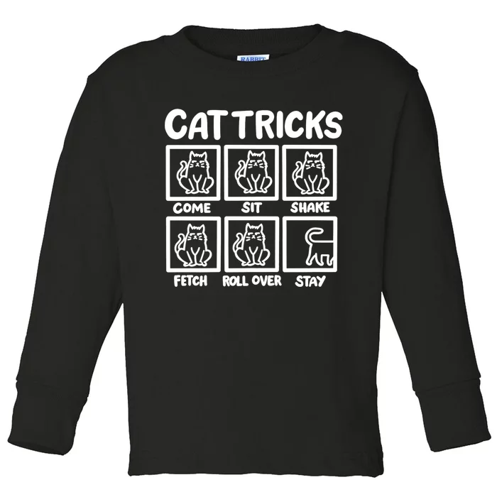 Cat Tricks Toddler Long Sleeve Shirt