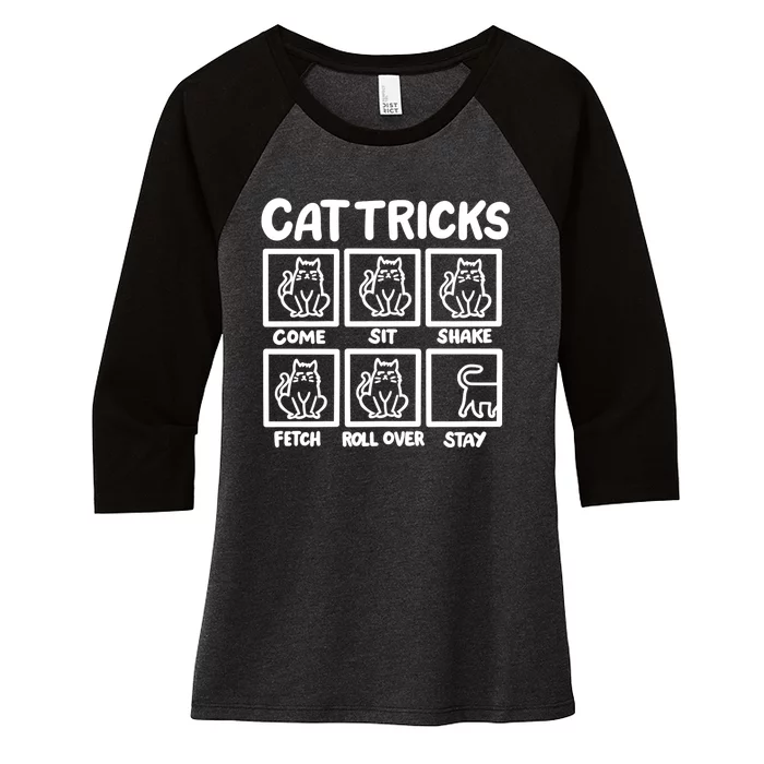 Cat Tricks Women's Tri-Blend 3/4-Sleeve Raglan Shirt