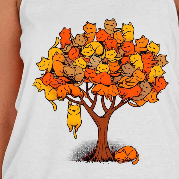 Cat Tree Women's Knotted Racerback Tank