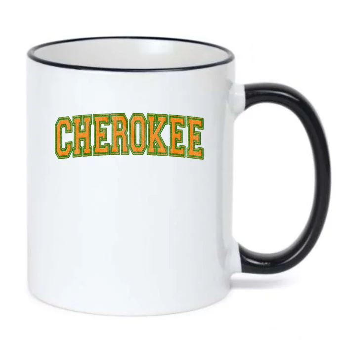 Cherokee Tribe Cherokee Nation Cherokee Varsity Black Color Changing Mug