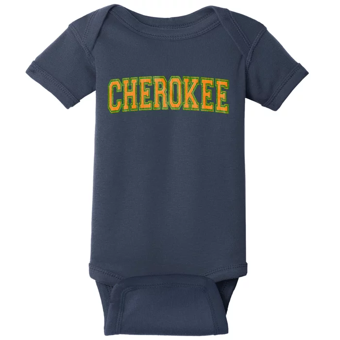 Cherokee Tribe Cherokee Nation Cherokee Varsity Baby Bodysuit