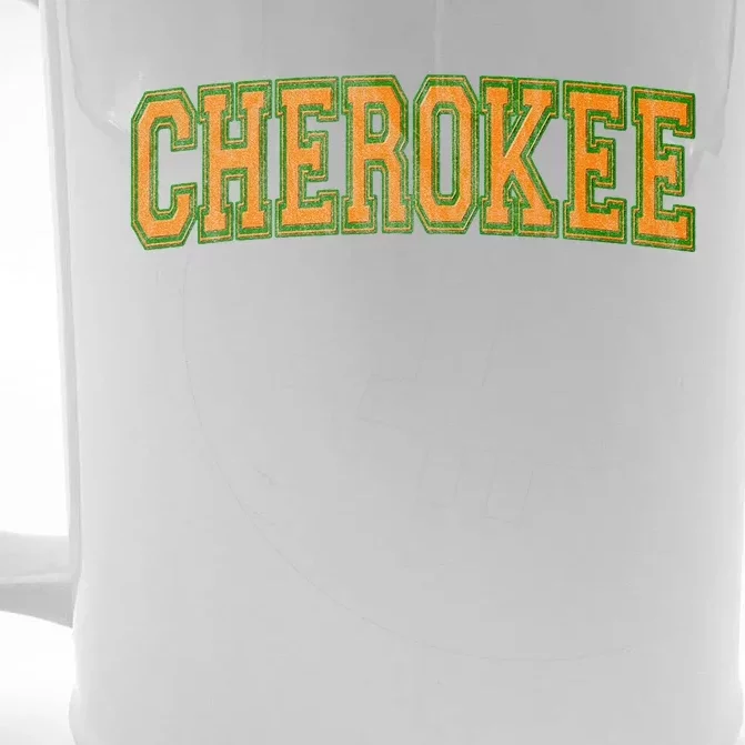 Cherokee Tribe Cherokee Nation Cherokee Varsity Front & Back Beer Stein