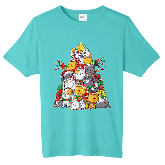 Christmas Tree Cat Merry Catmas ChromaSoft Performance T-Shirt