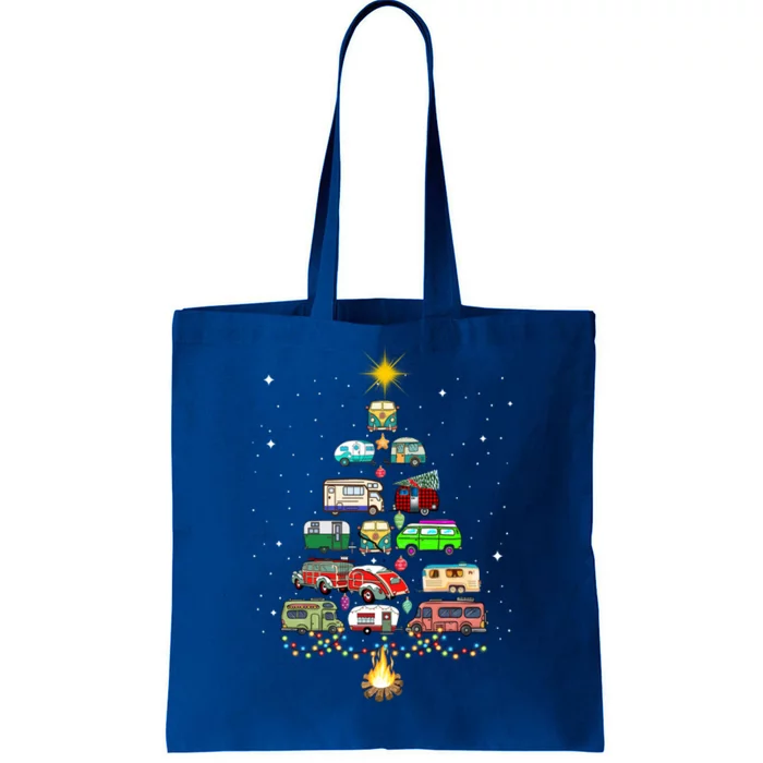 Christmas Tree Camper Vehicles Camping Rving Trailers Gift Tote Bag