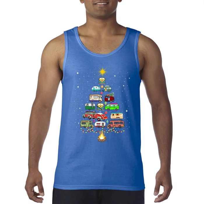 Christmas Tree Camper Vehicles Camping Rving Trailers Gift Tank Top