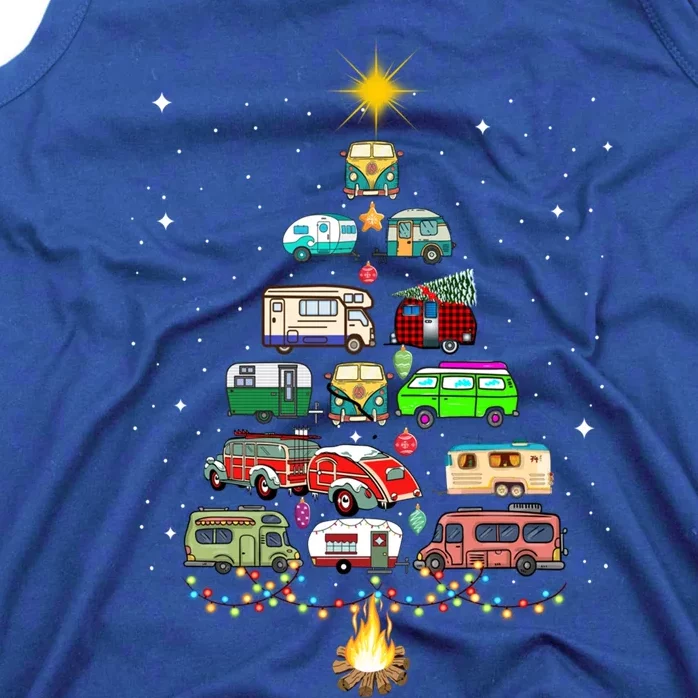 Christmas Tree Camper Vehicles Camping Rving Trailers Gift Tank Top