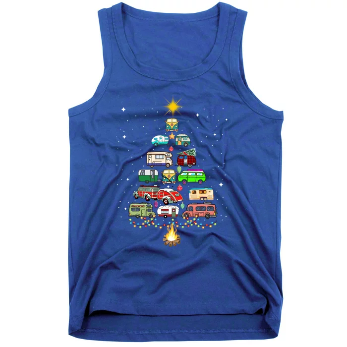 Christmas Tree Camper Vehicles Camping Rving Trailers Gift Tank Top