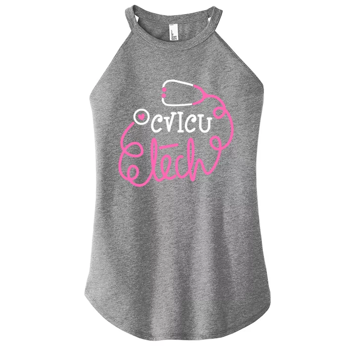 Cvicu Tech Critical Care Technologists Cardiovascular Tech Gift Women’s Perfect Tri Rocker Tank