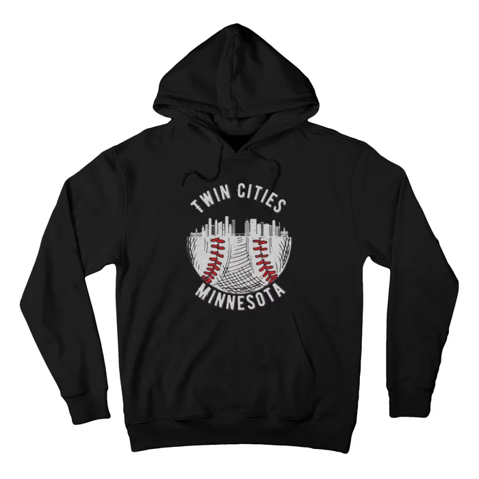 Cool Twin Cities Minnesota Mn Baseball Skyline Hoodie