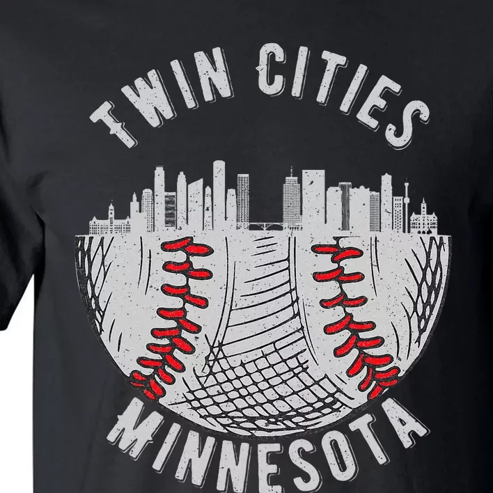 Cool Twin Cities Minnesota Mn Baseball Skyline Tall T-Shirt