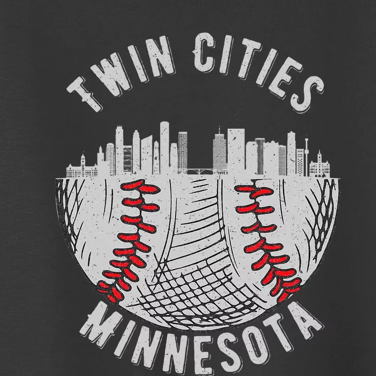 Cool Twin Cities Minnesota Mn Baseball Skyline Toddler T-Shirt