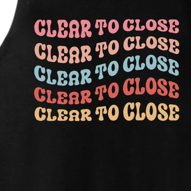 Clear To Close Mortgage Retro Bank Loan Officer Ladies Tri-Blend Wicking Tank