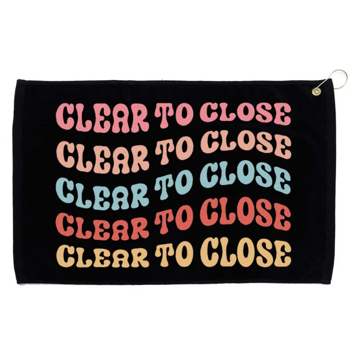 Clear To Close Mortgage Retro Bank Loan Officer Grommeted Golf Towel