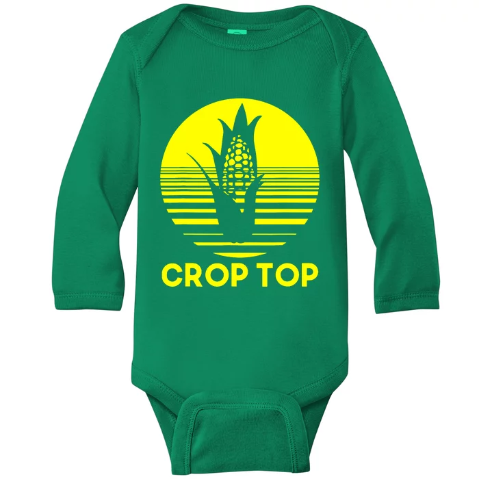 Crop Top Baby Long Sleeve Bodysuit