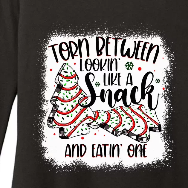 Christmas Tree Cake Torn Between Lookin Like A Snack Debbie Womens CVC Long Sleeve Shirt