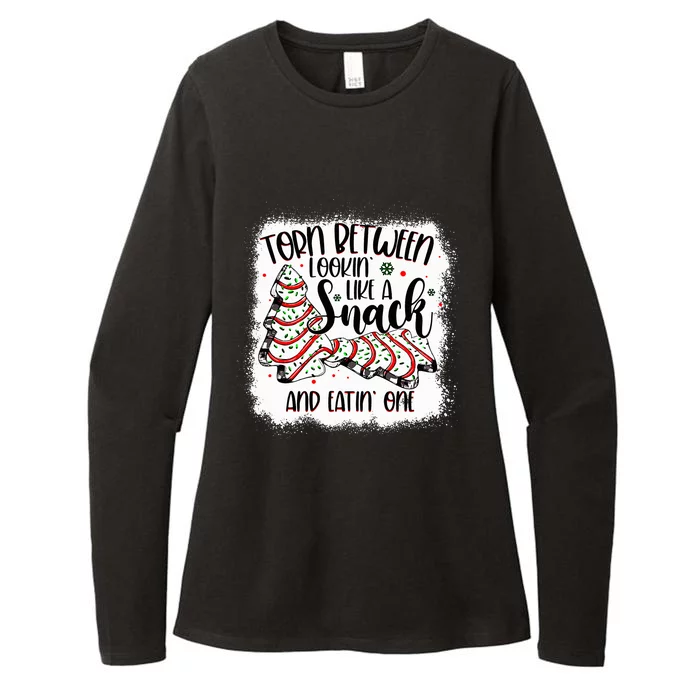 Christmas Tree Cake Torn Between Lookin Like A Snack Debbie Womens CVC Long Sleeve Shirt