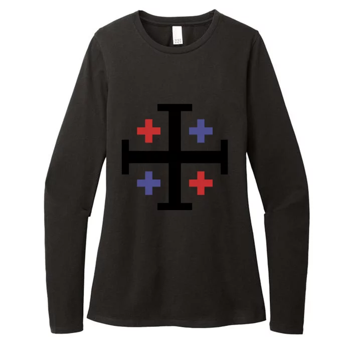 Cross TShirt. Christianity Shirt. Womens CVC Long Sleeve Shirt