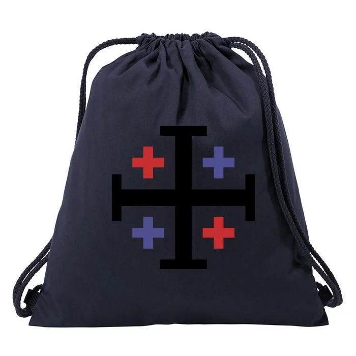 Cross TShirt. Christianity Shirt. Drawstring Bag