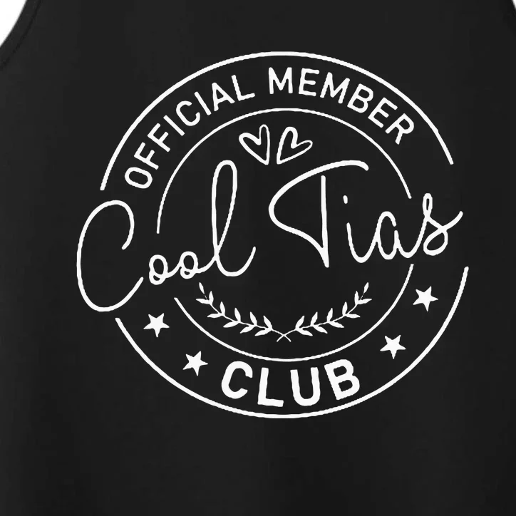 Cool Tia Club Latin Mexicana Aunt Mexican Auntie Apparel Tia Performance Tank