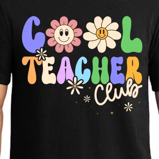 Cool Teacher Club Groovy Preschool Kindergarten Teacher Cool Gift Pajama Set