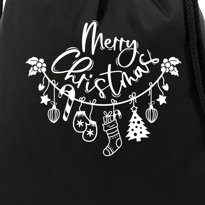 Christmas Tree Drawstring Bag