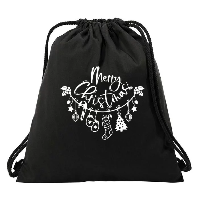 Christmas Tree Drawstring Bag