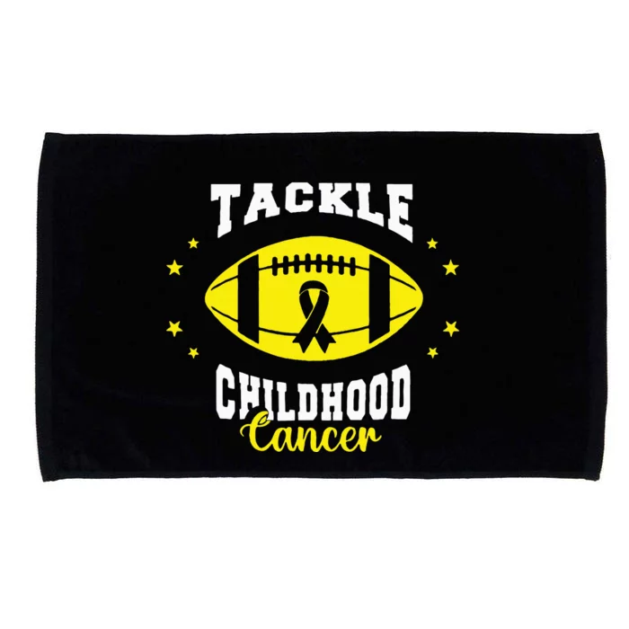 Childhood Tackle Childhood Cancer Awareness Football Gold Microfiber Hand Towel