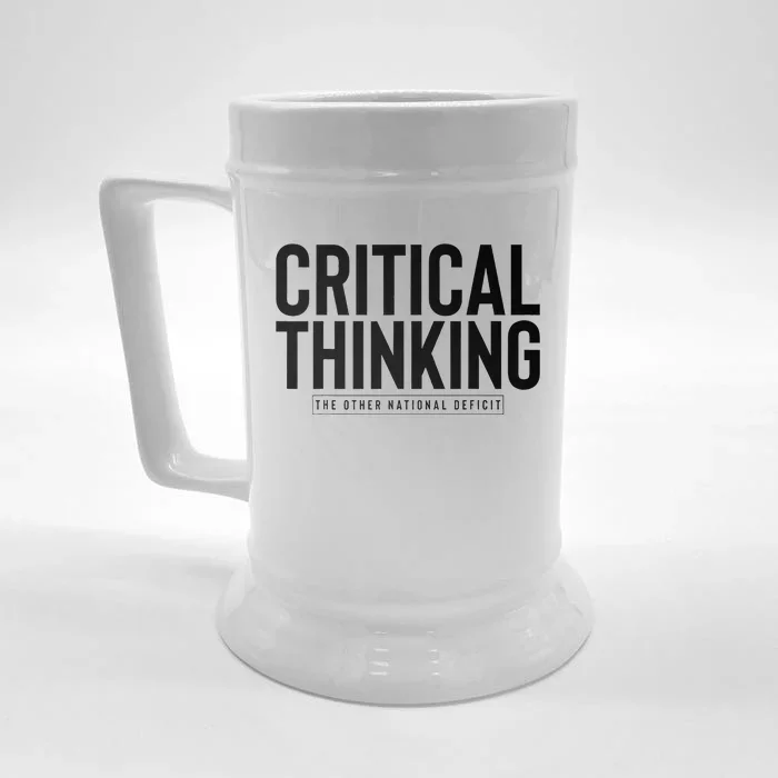 Critical Thinking Front & Back Beer Stein