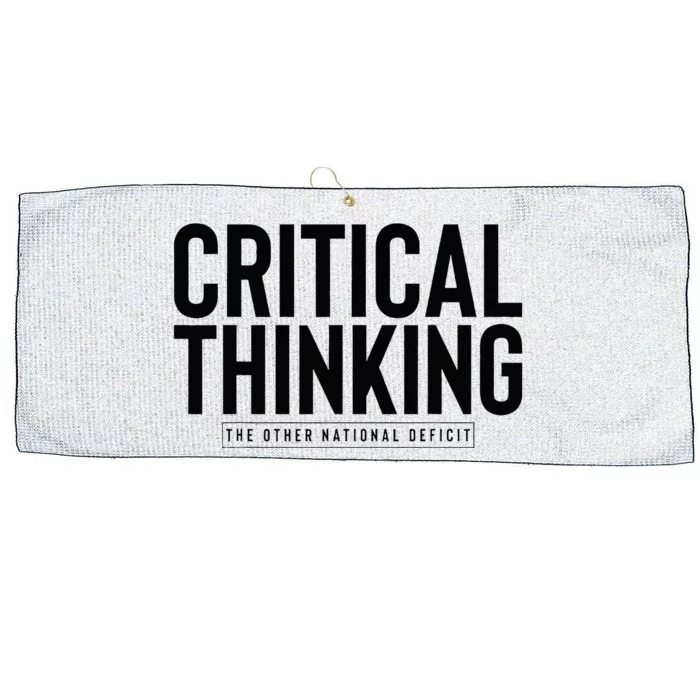 Critical Thinking Large Microfiber Waffle Golf Towel