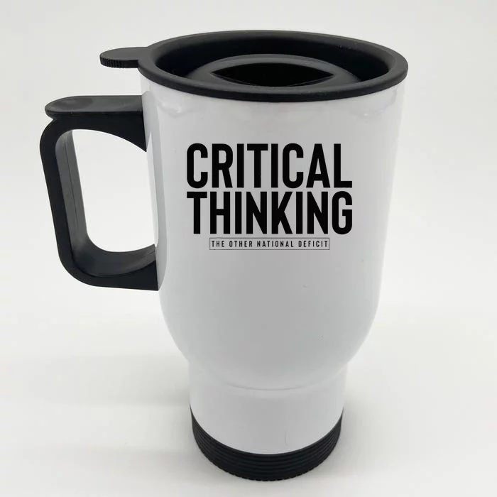 Critical Thinking Front & Back Stainless Steel Travel Mug