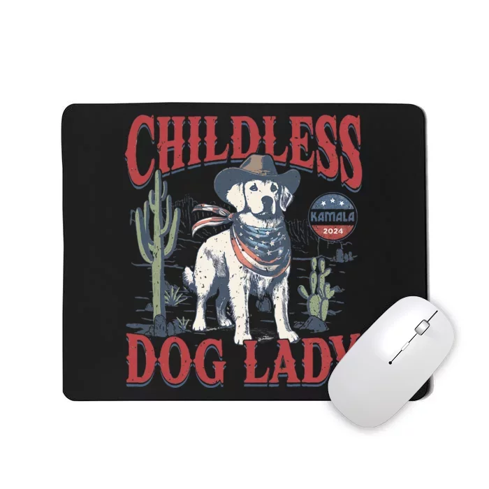 Cowboy This Childless Dog Lady Is Voting Kamala Harris 2024 Mousepad