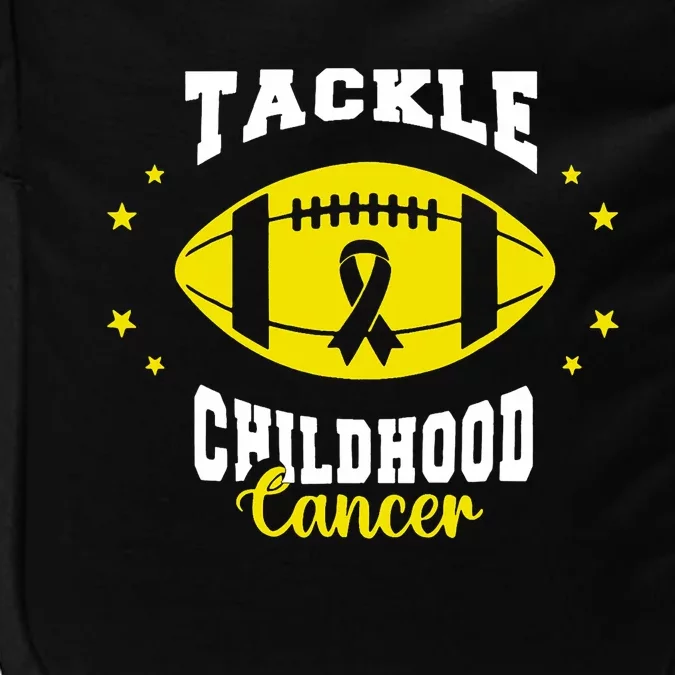 Childhood Tackle Childhood Cancer Awareness Football Gold Impact Tech Backpack