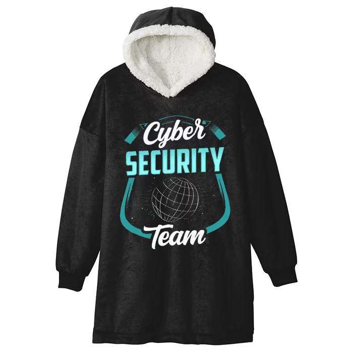 Cybersecurity Team Cyber Security Hacking Hack Hacker Hooded Wearable Blanket