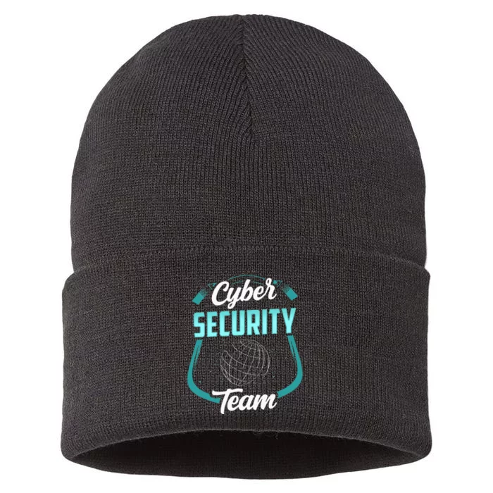 Cybersecurity Team Cyber Security Hacking Hack Hacker Sustainable Knit Beanie