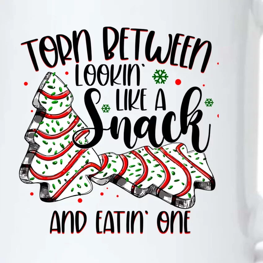 Christmas Tree Cake Torn Between Look Like A Snack Eat One Gift Black Color Changing Mug