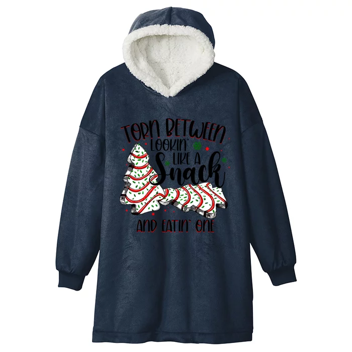 Christmas Tree Cake Torn Between Look Like A Snack Eat One Gift Hooded Wearable Blanket