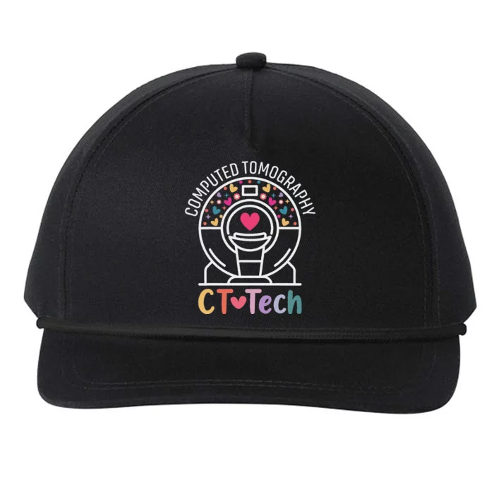 Ct Tech Computed Tomography Technologist Radiology Ct Scan Snapback Five-Panel Rope Hat