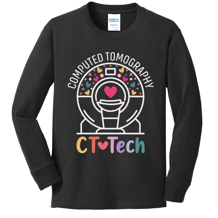 Ct Tech Computed Tomography Technologist Radiology Ct Scan Kids Long Sleeve Shirt