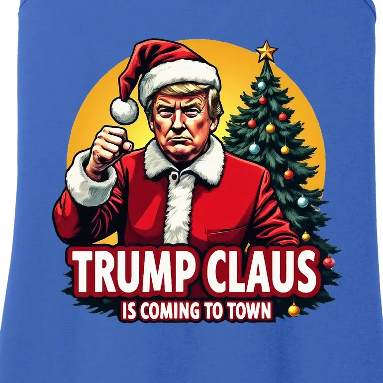 Christmas Trump Claus Is Coming To Town Trump Ladies Essential Tank