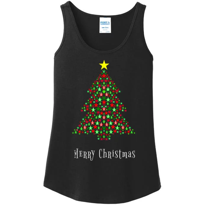 Christmas Tree Celebration Merry Christmas Xmas Ladies Essential Tank