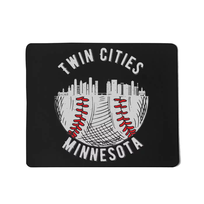 Cool Twin Cities Minnesota MN Baseball Skyline Mousepad