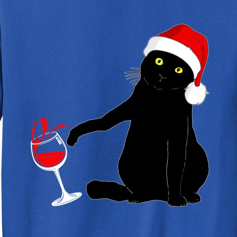 Cat Themed Christmas Sweater Wine Lovers Gift Tall Sweatshirt