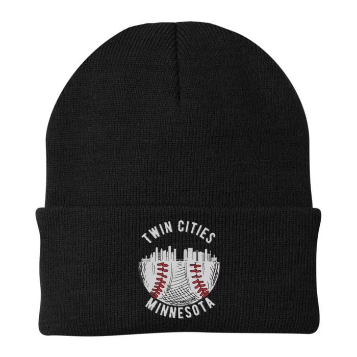 Cool Twin Cities Minnesota MN Baseball Skyline Knit Cap Winter Beanie