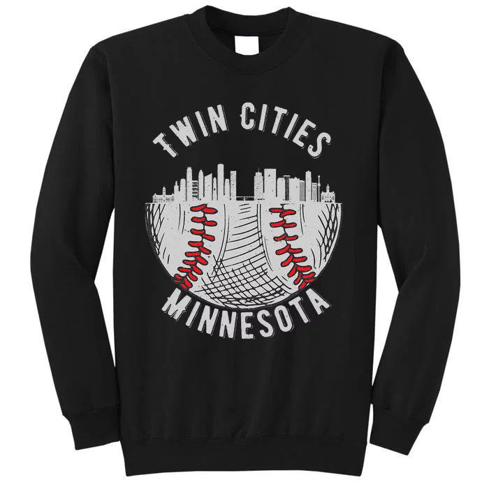 Cool Twin Cities Minnesota MN Baseball Skyline Tall Sweatshirt