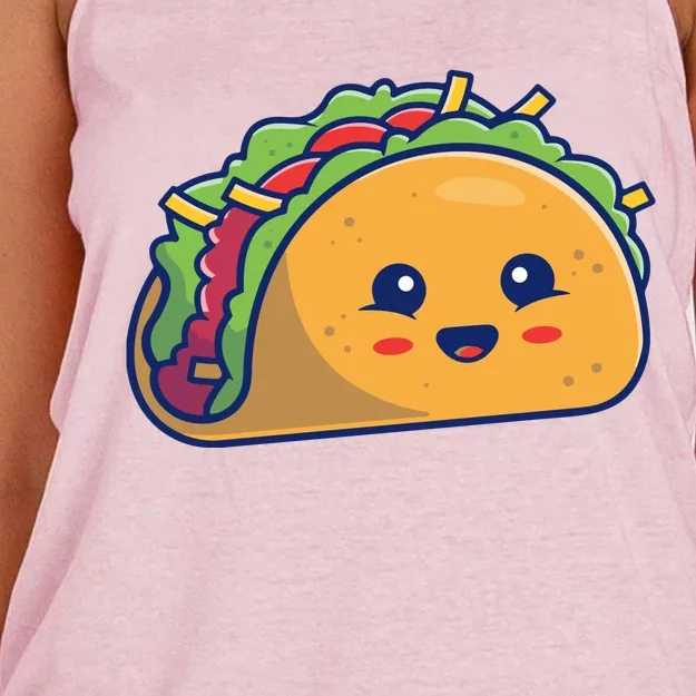 Cute Taco Cartoon Women's Knotted Racerback Tank