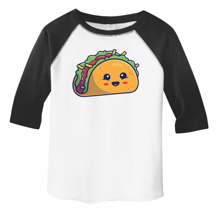 Cute Taco Cartoon Toddler Fine Jersey T-Shirt