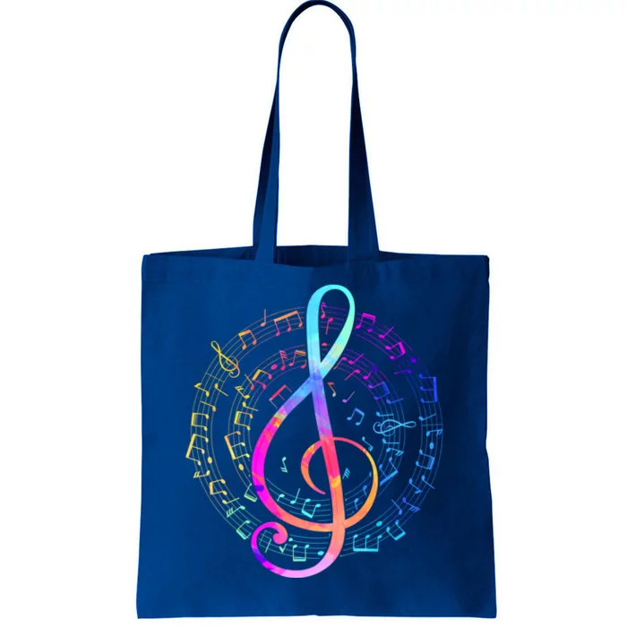 Colorful Treble Clef Music Great Gift Tote Bag