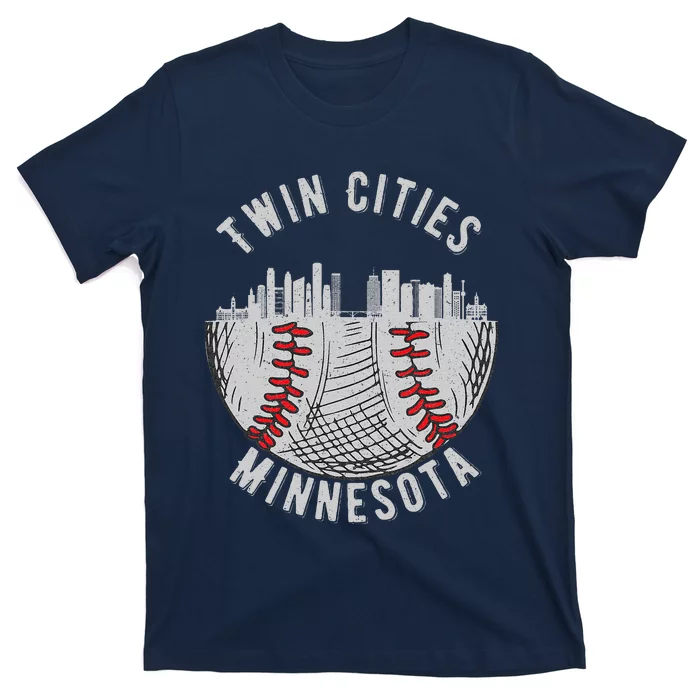 Cool Twin Cities Minnesota Mn Baseball Skyline St. Paulmpls T-Shirt