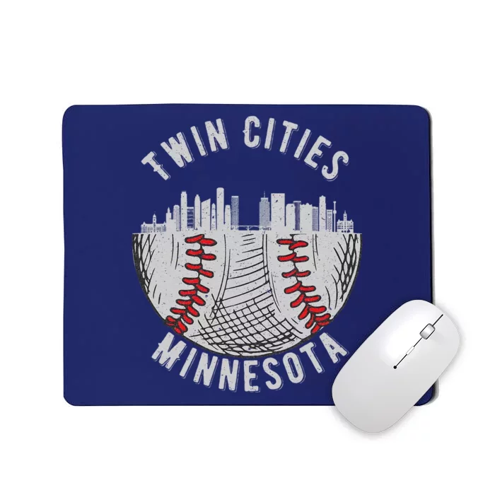 Cool Twin Cities Minnesota Mn Baseball Skyline St. Paulmpls Mousepad