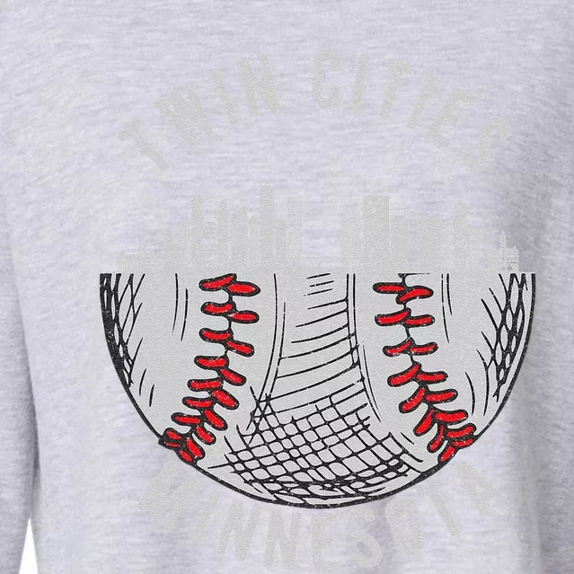 Cool Twin Cities Minnesota Mn Baseball Skyline St. Paulmpls Cropped Pullover Crew